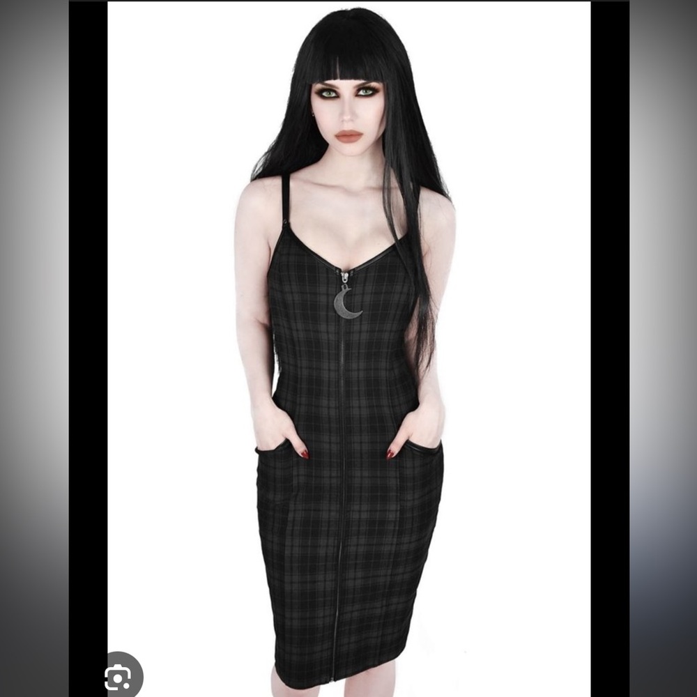 Killstar Darklands Tartan Pencil Dress